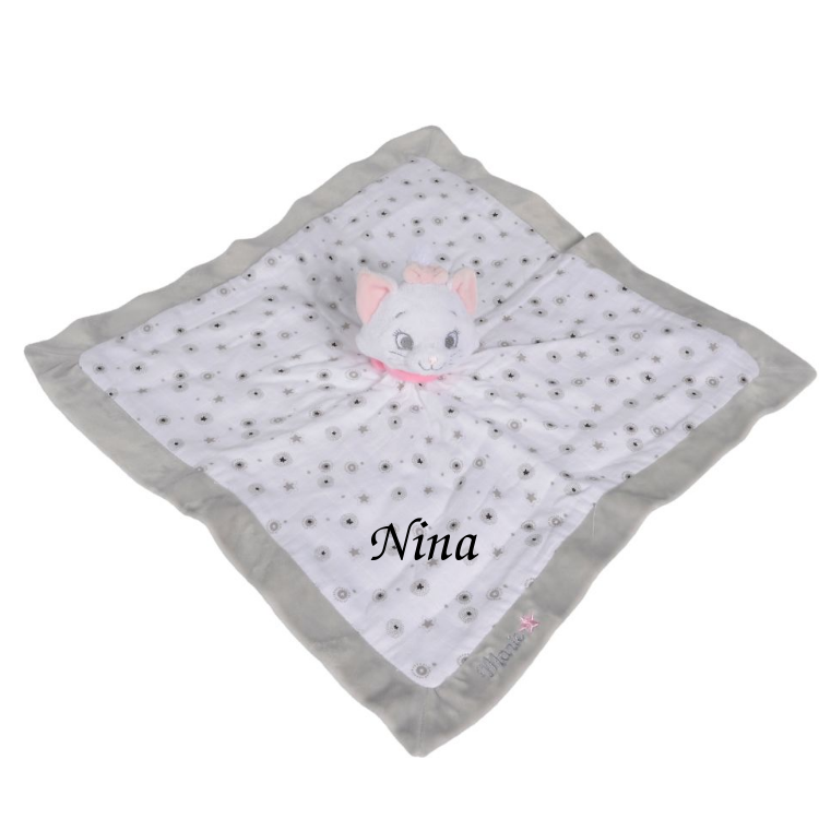  marie the cat big baby comforter white grey star 